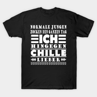 Chillen Cool Jungs Männer Urlaub Strand Sonnen T-Shirt